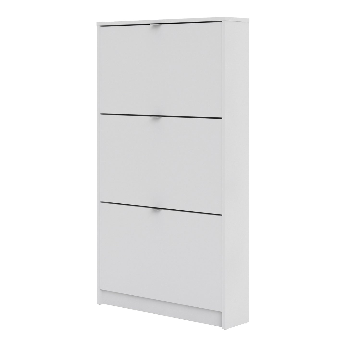 Shoes Cabinet with 3 Flip Down Doors in White