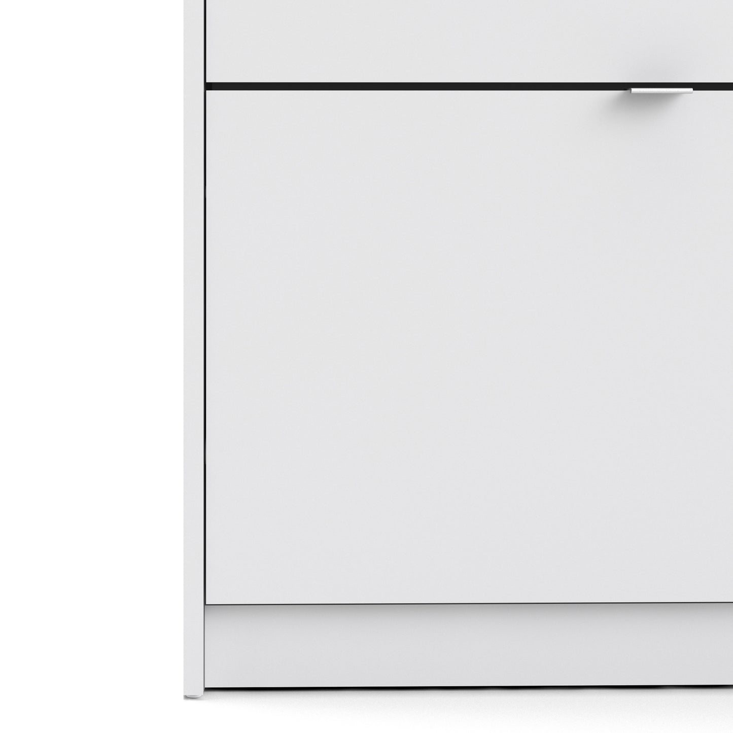 Shoes Cabinet with 3 Flip Down Doors in White
