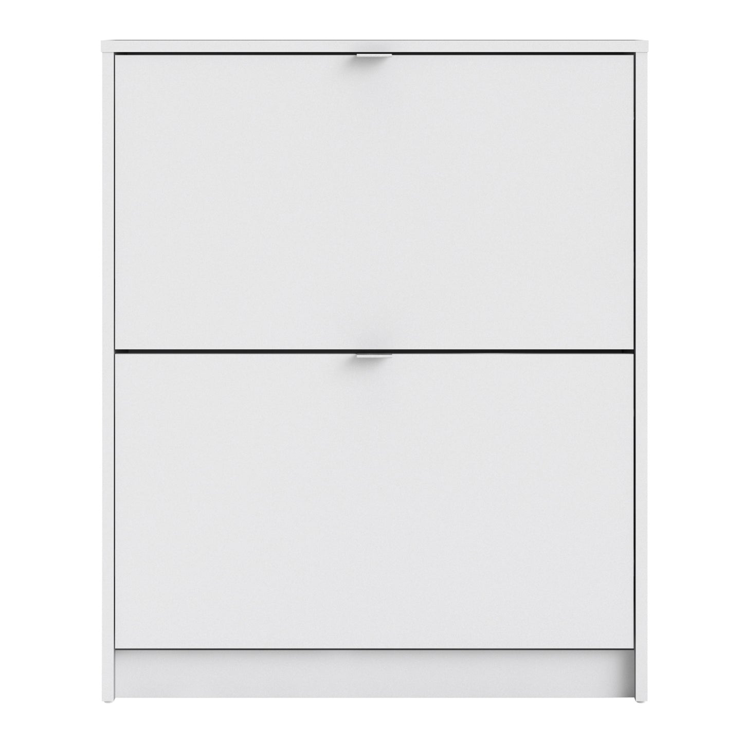 Forma Shoe Cabinet with 2 Flip Down Doors and 2 Layers in White