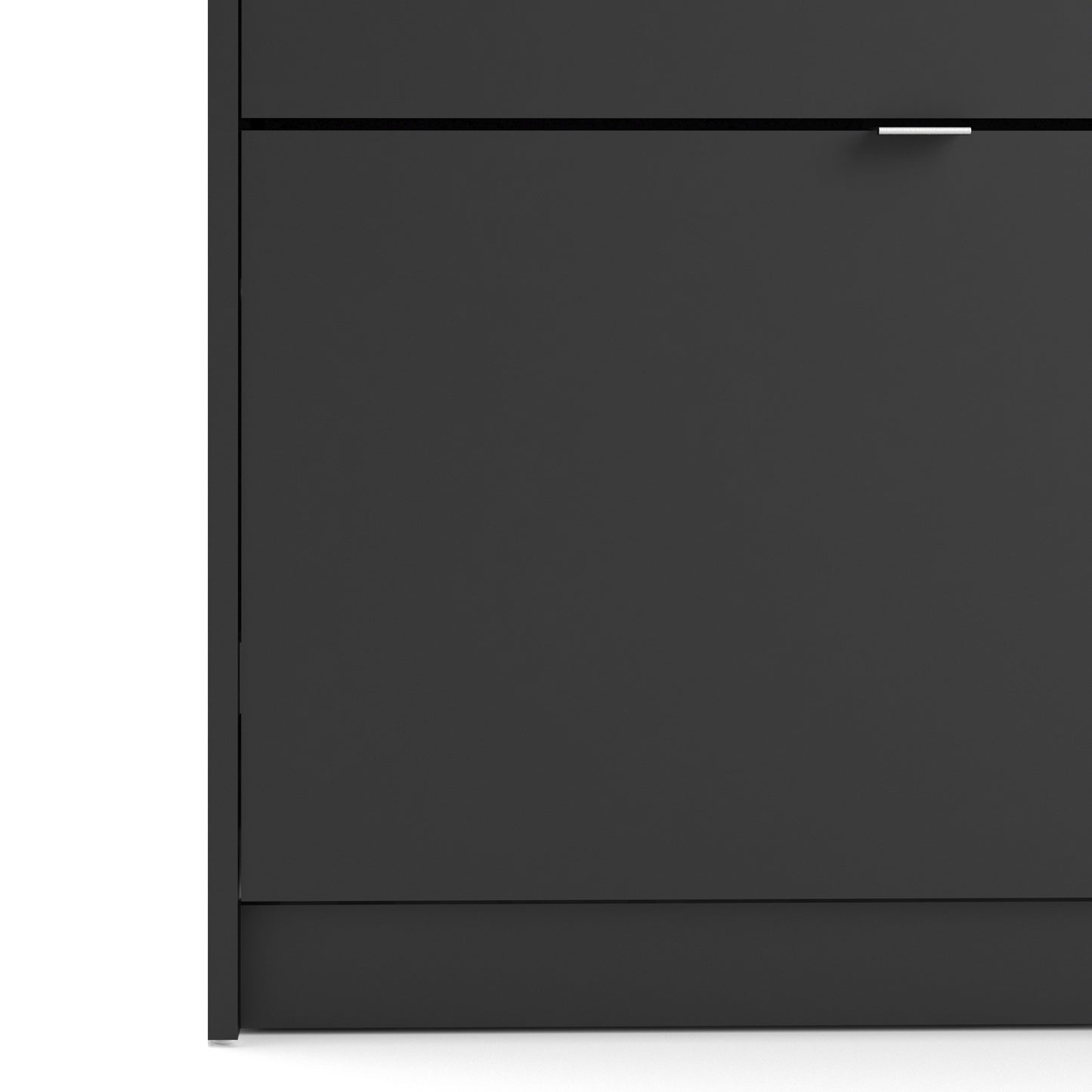 Forma Shoe Cabinet 2 Flip Down Doors in Matt Black 2 Layers