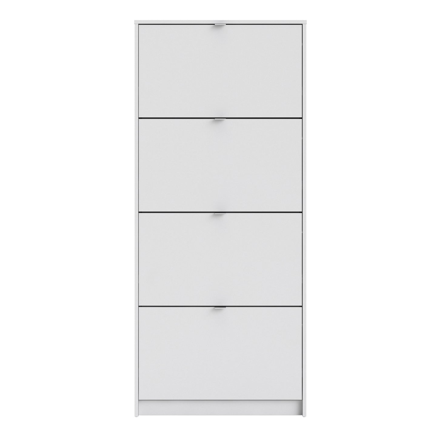 Forma Shoe Cabinet with 4 Flip Doors with 2 Layers in White