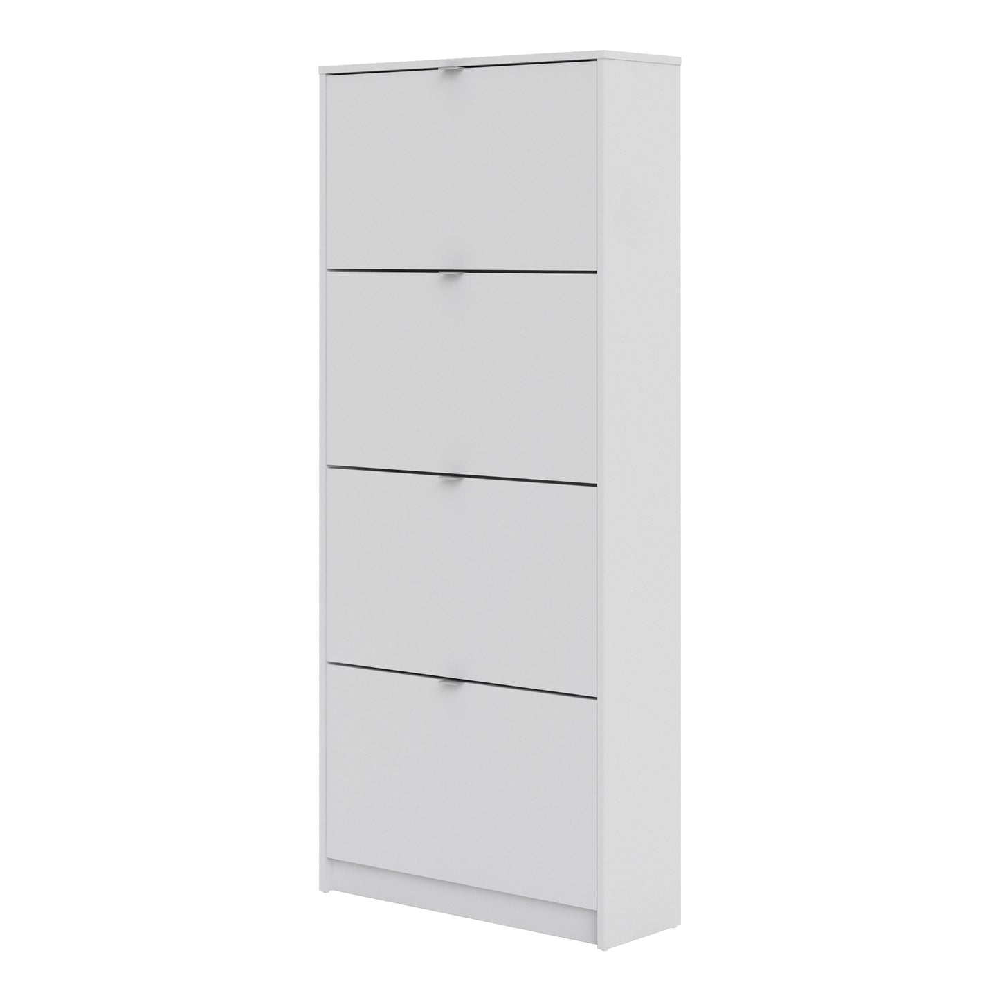 Forma Shoe Cabinet with 4 Flip Doors with 2 Layers in White