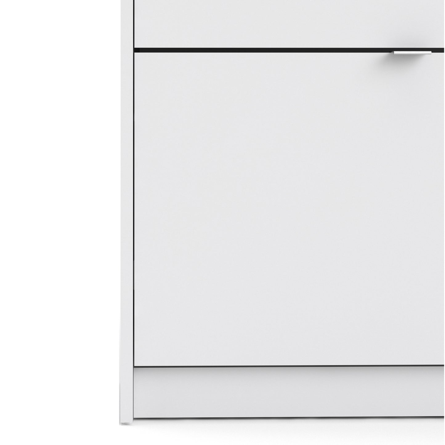 Forma Shoe Cabinet with 4 Flip Doors with 2 Layers in White