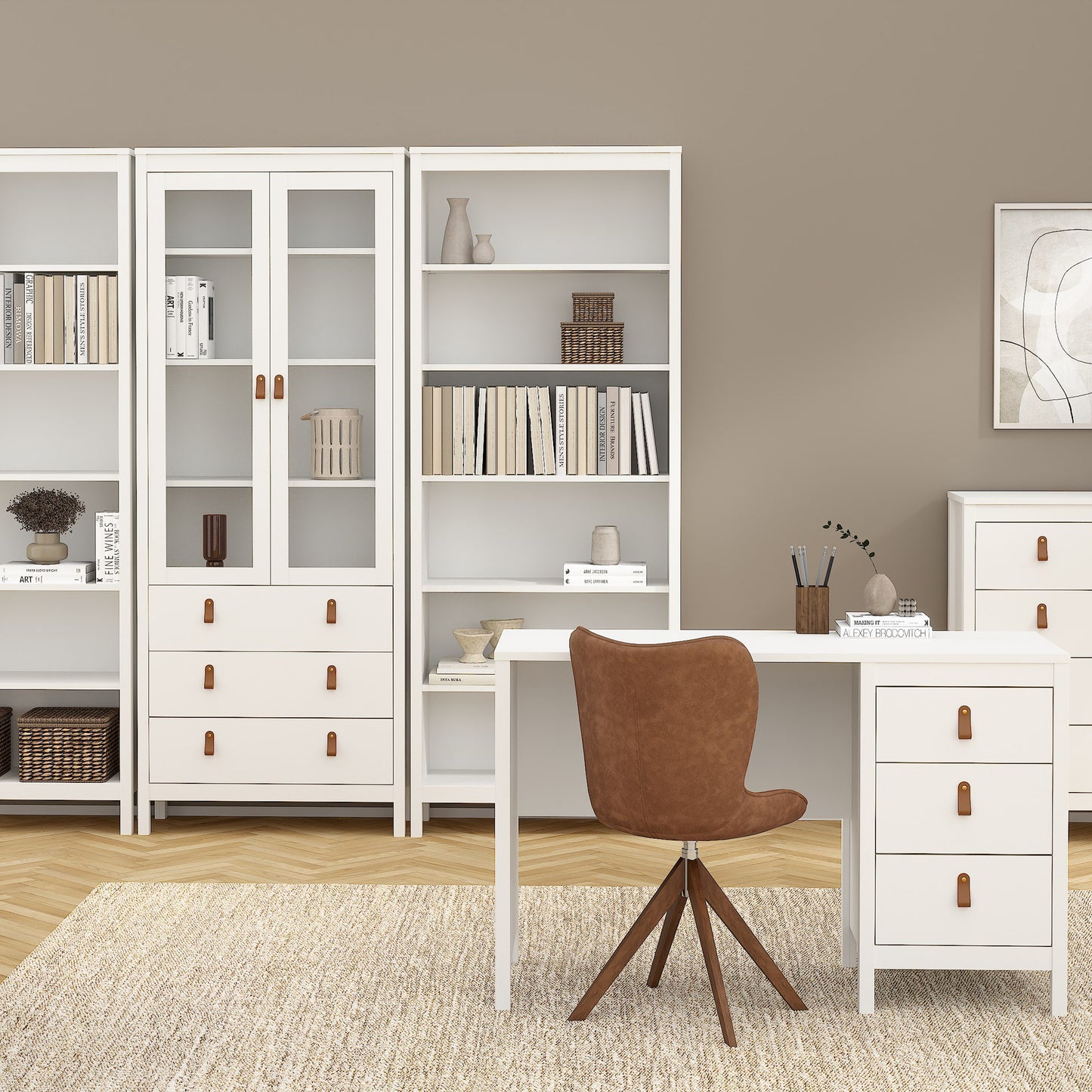 Harrow Bookcase in White