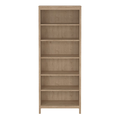 Wooden bookshelf with five shelves