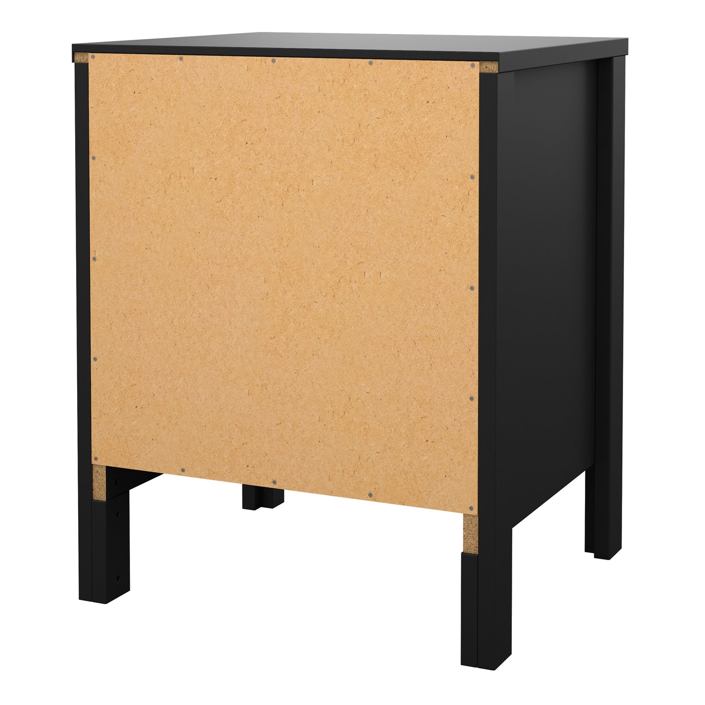 Harrow Bedside Table in Matt Black