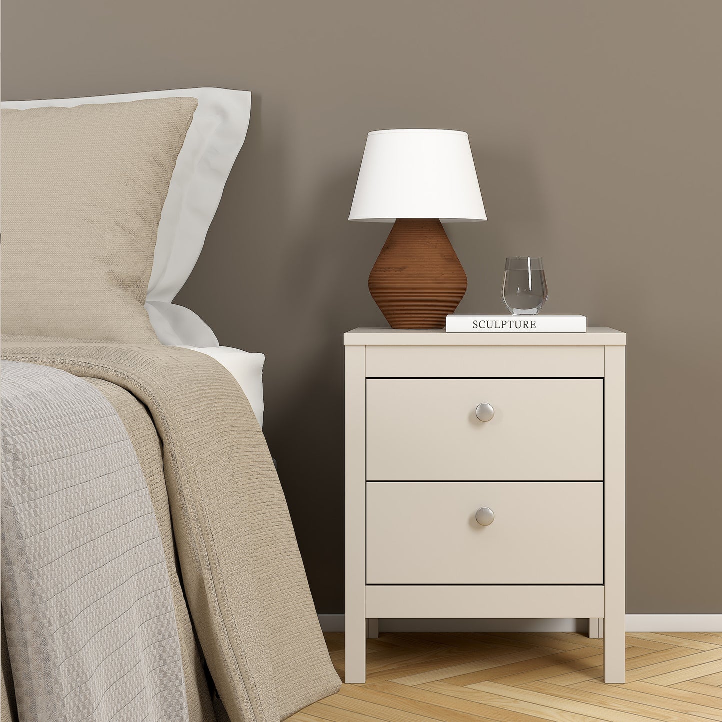 Harrow Bedside Table in Cashmere