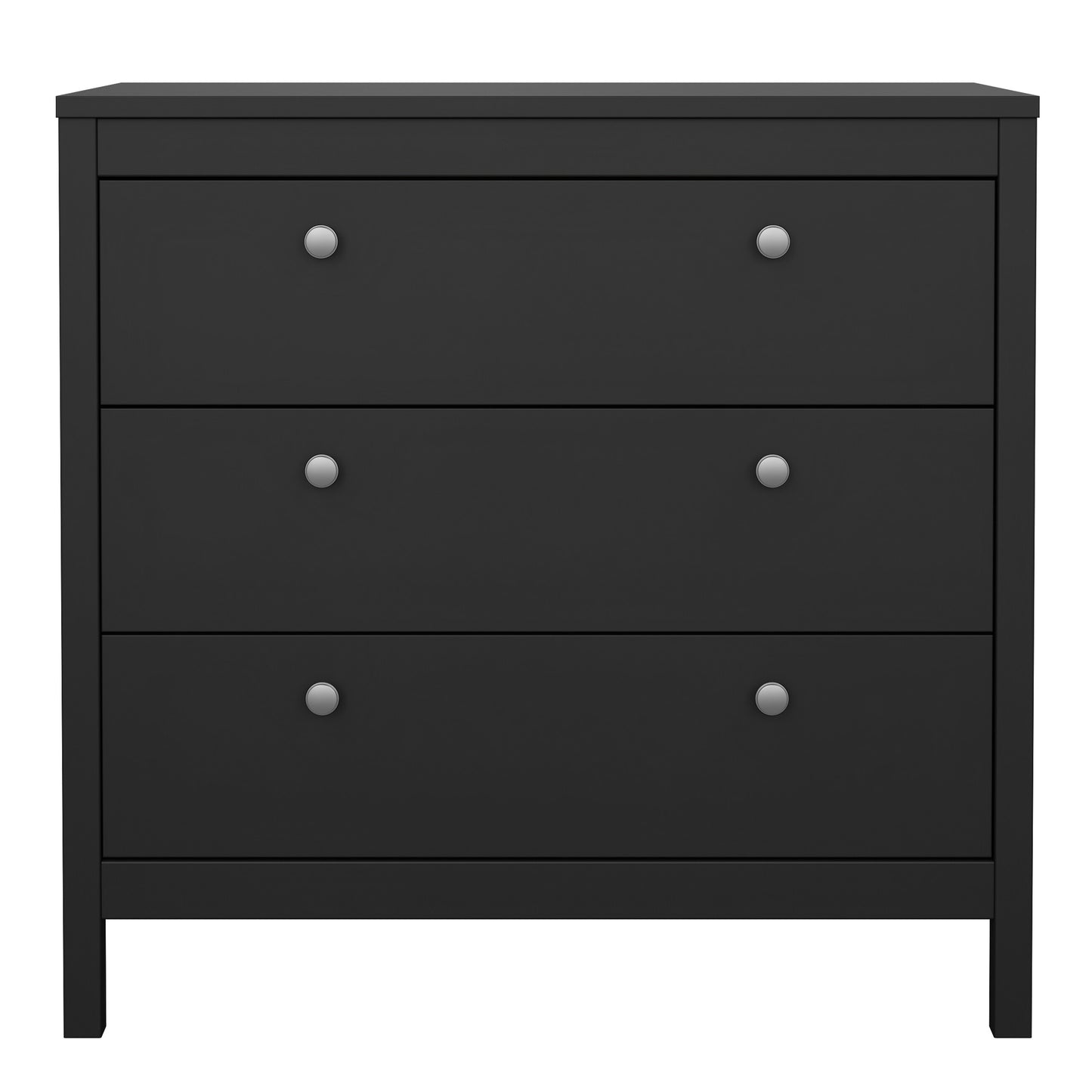 Harrow 3 Drawers Chest in Matt Black