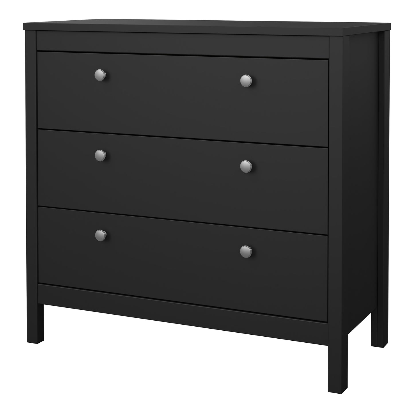Harrow 3 Drawers Chest in Matt Black
