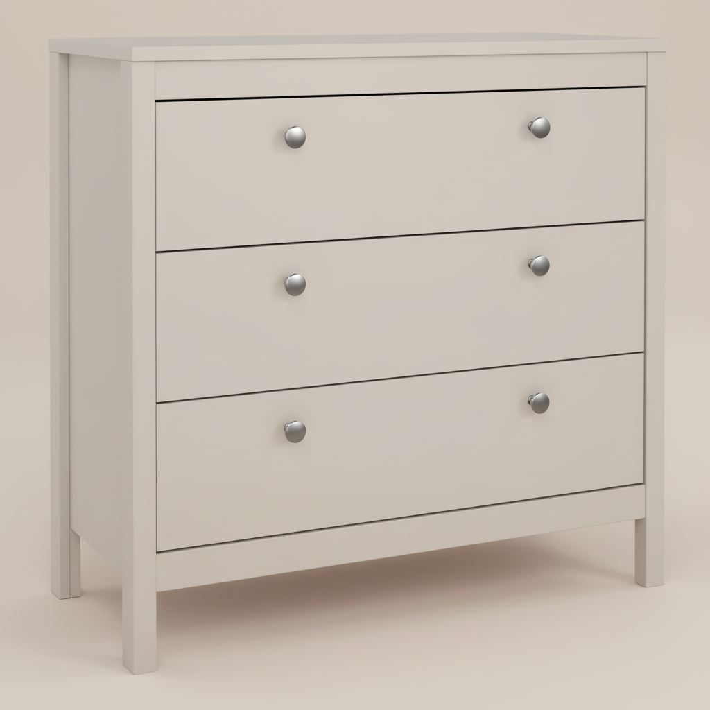 Harrow 3 Drawers Chest in Cashmere