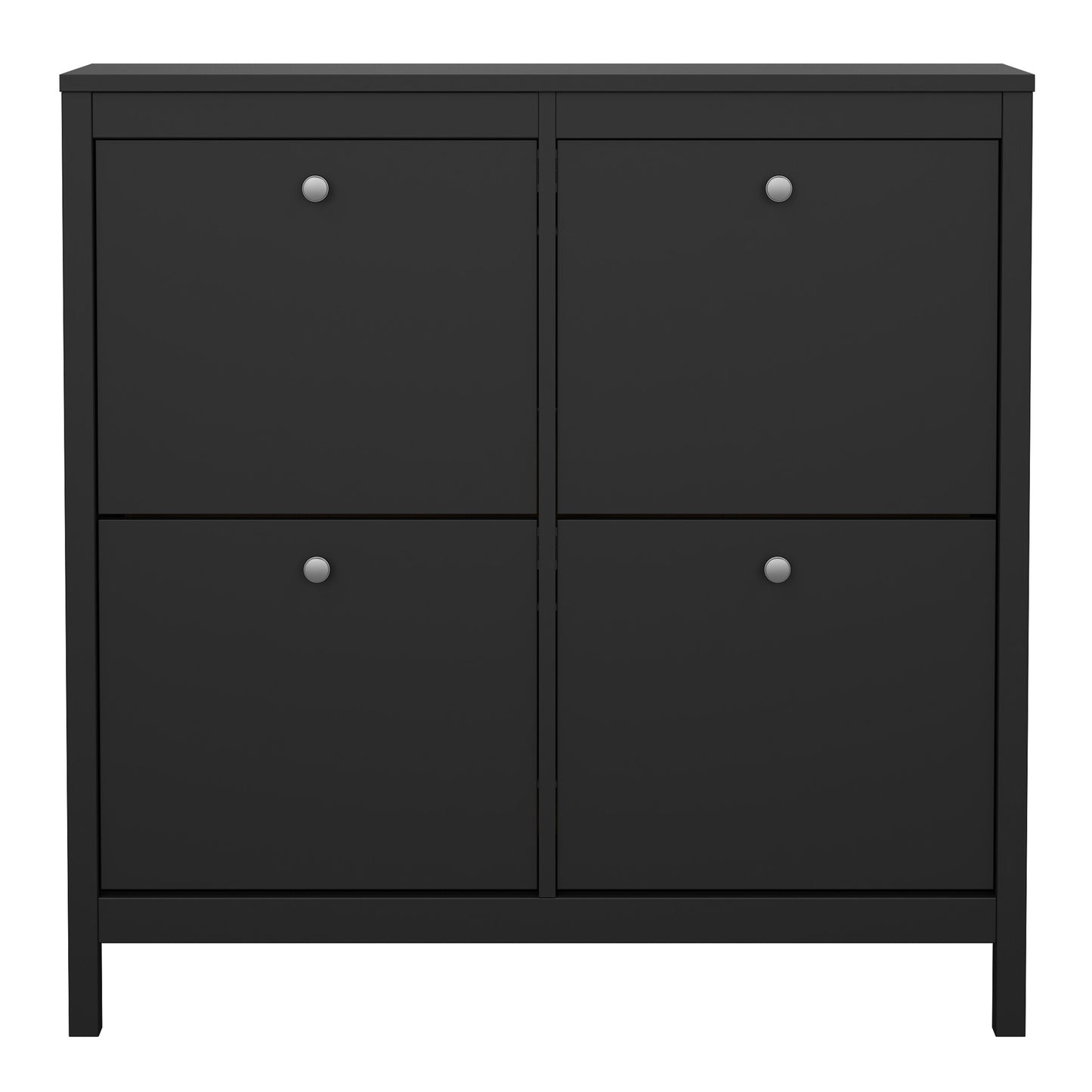 Harrow Shoe Cabinet 4 compartments in Matt Black