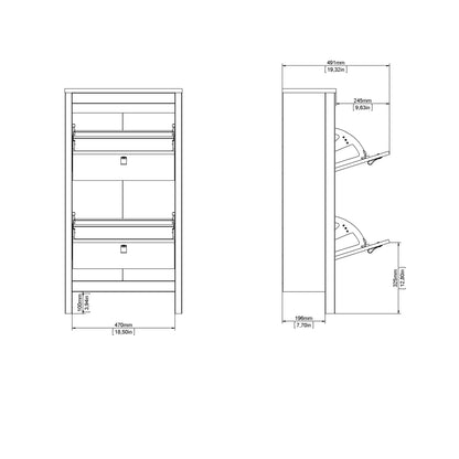 Harrow Shoe Cabinet in Cashmere