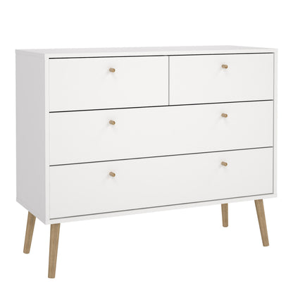 Cumbria 4 Drawers Chest White
