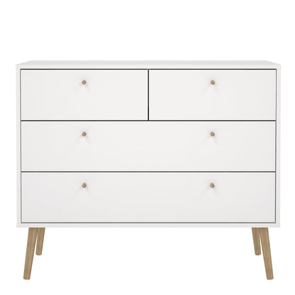 Cumbria 4 Drawers Chest White