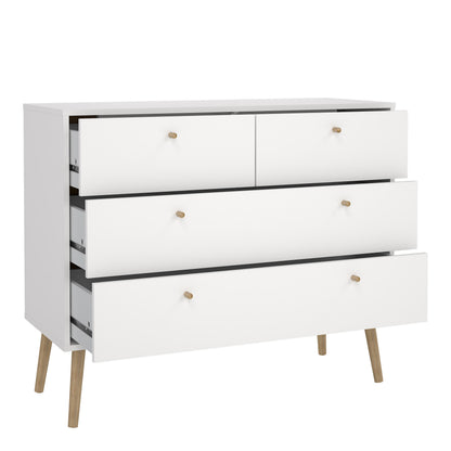 Cumbria 4 Drawers Chest White
