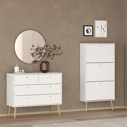 Cumbria 4 Drawers Chest White