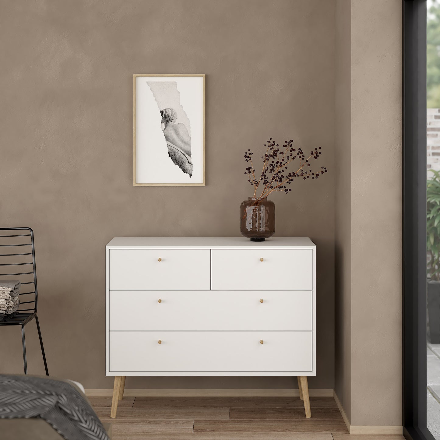 Cumbria 4 Drawers Chest White