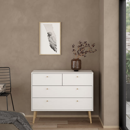 Cumbria 4 Drawers Chest White