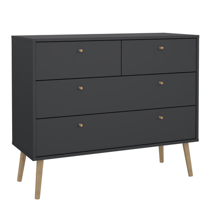Cumbria 4 Drawers Chest Dark Grey
