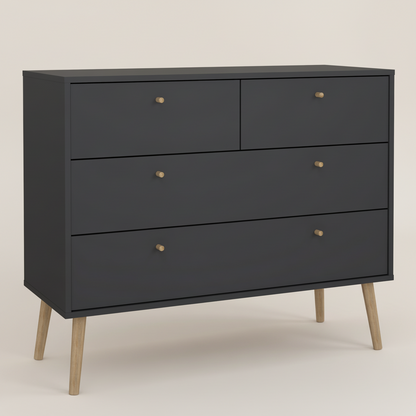 Cumbria 4 Drawers Chest Dark Grey