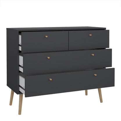 Cumbria 4 Drawers Chest Dark Grey