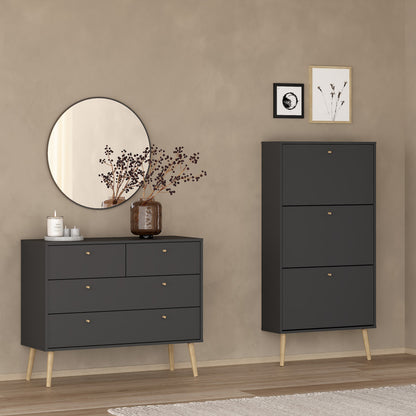 Cumbria 4 Drawers Chest Dark Grey