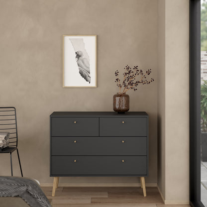 Cumbria 4 Drawers Chest Dark Grey