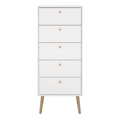 Cumbria Chest 5 Drawers White