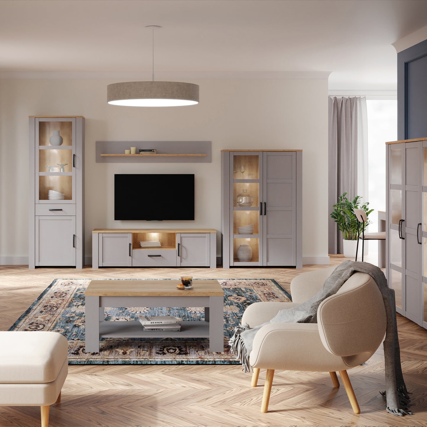 Whisper TV Unit in Grey