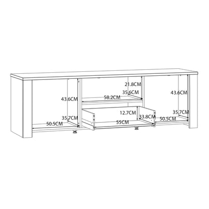 Bohol TV Unit 2 Door 1 Drawer in White and Oak
