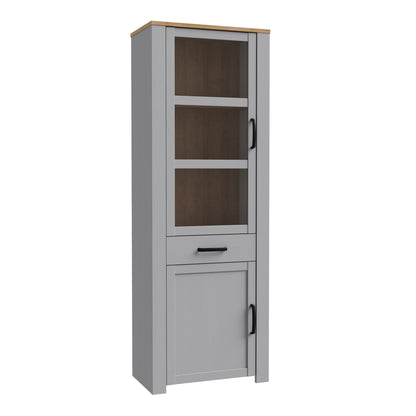 Whisper Narrow Display Cabinet in Grey