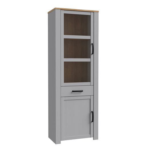 Whisper Narrow Display Cabinet in Grey
