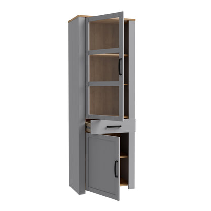 Whisper Narrow Display Cabinet in Grey