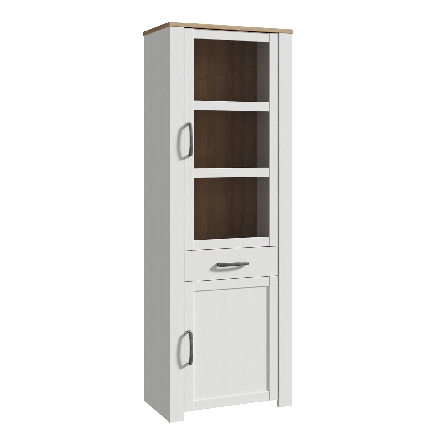 Whisper Narrow Display Cabinet in White