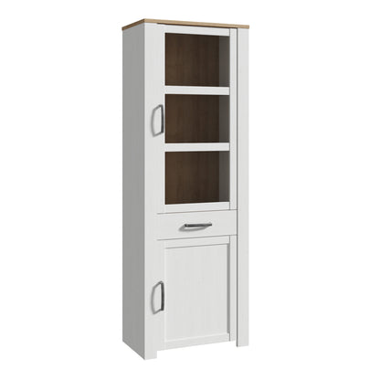 Whisper Narrow Display Cabinet in White