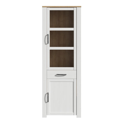 Whisper Narrow Display Cabinet in White