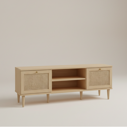 Calasetta 2 Door 1 Shelf TV Unit in Rattan