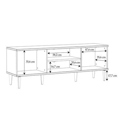 Calasetta 2 Door 1 Shelf TV Unit in Rattan