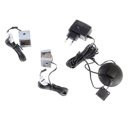 Whisper Display Cabinet with LED Lights in Grey