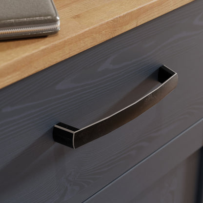 Bohol 1 Door 1 Drawer Shoe Cabinet in Navy/Riviera Oak