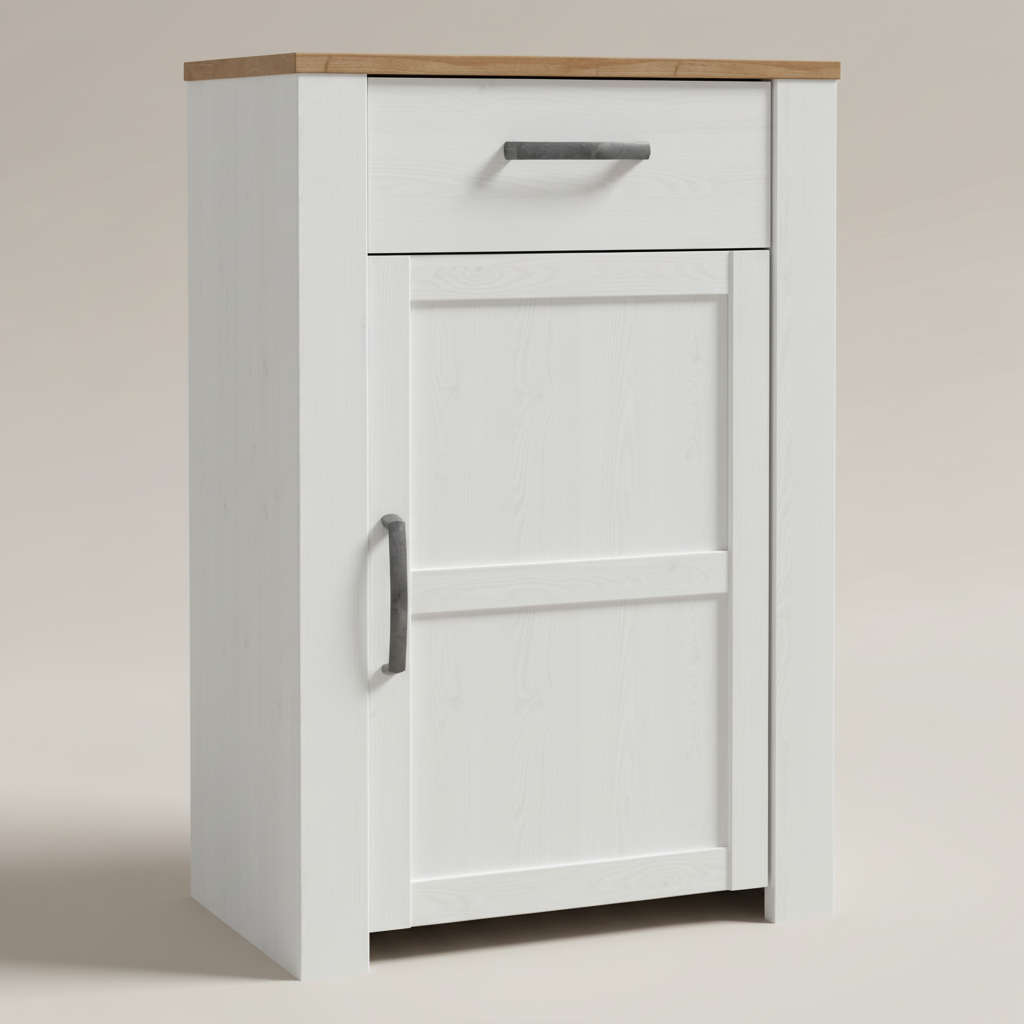 Whisper Shoe Cabinet in White