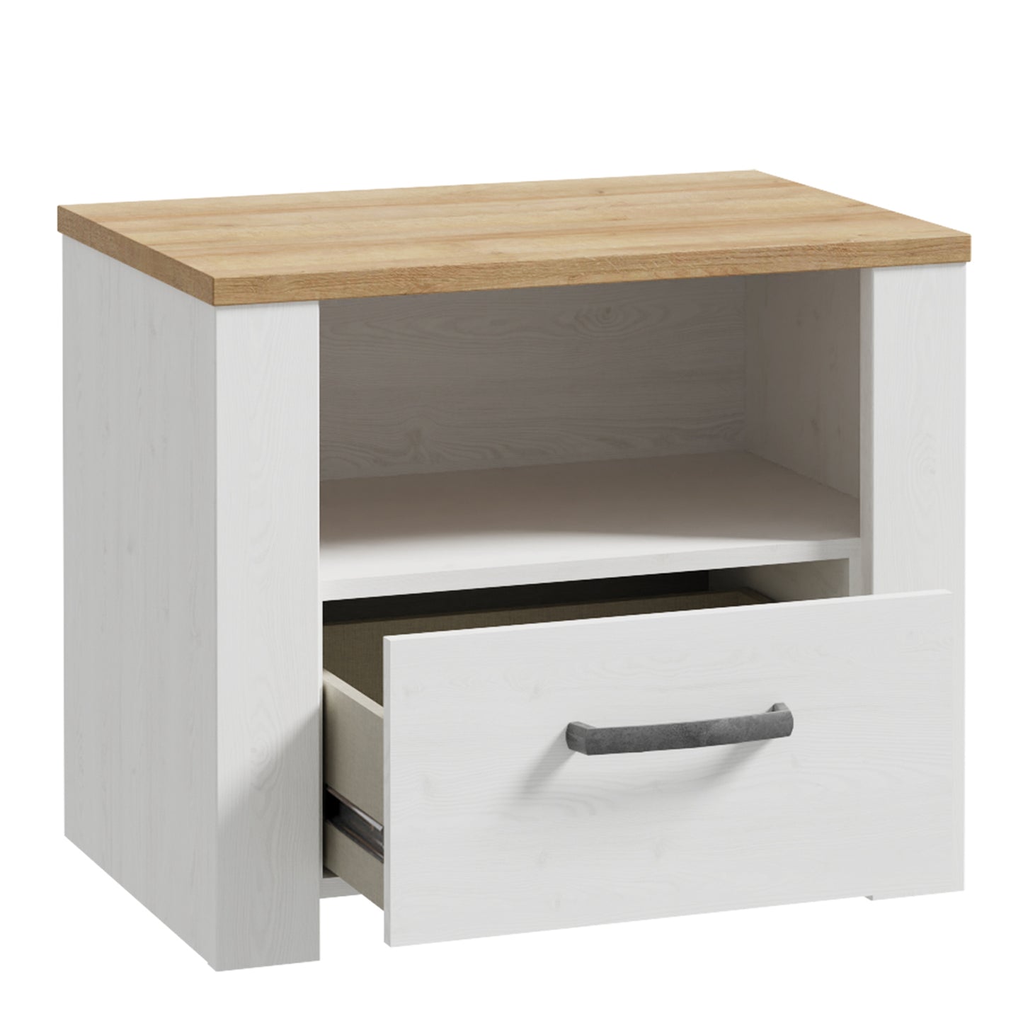 Whisper Bedside Table in White