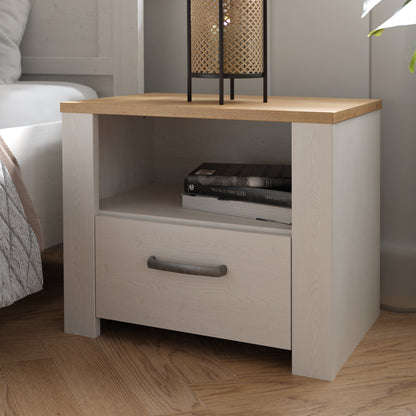 Whisper Bedside Table in White