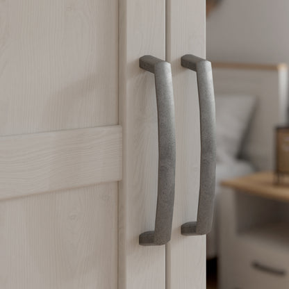 Whisper 2 Mirrored Door Wardrobe in White