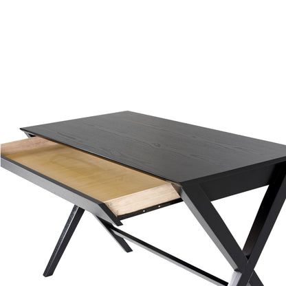 Löv Desk with Drawer in Black
