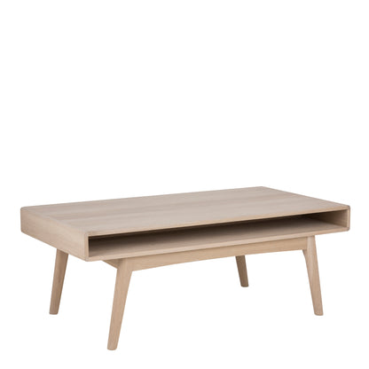 White Oak coffee table with storage 