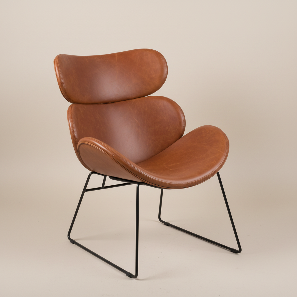 Alston Lounge Chair in Brown