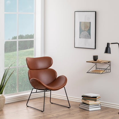 Alston Lounge Chair in Brown