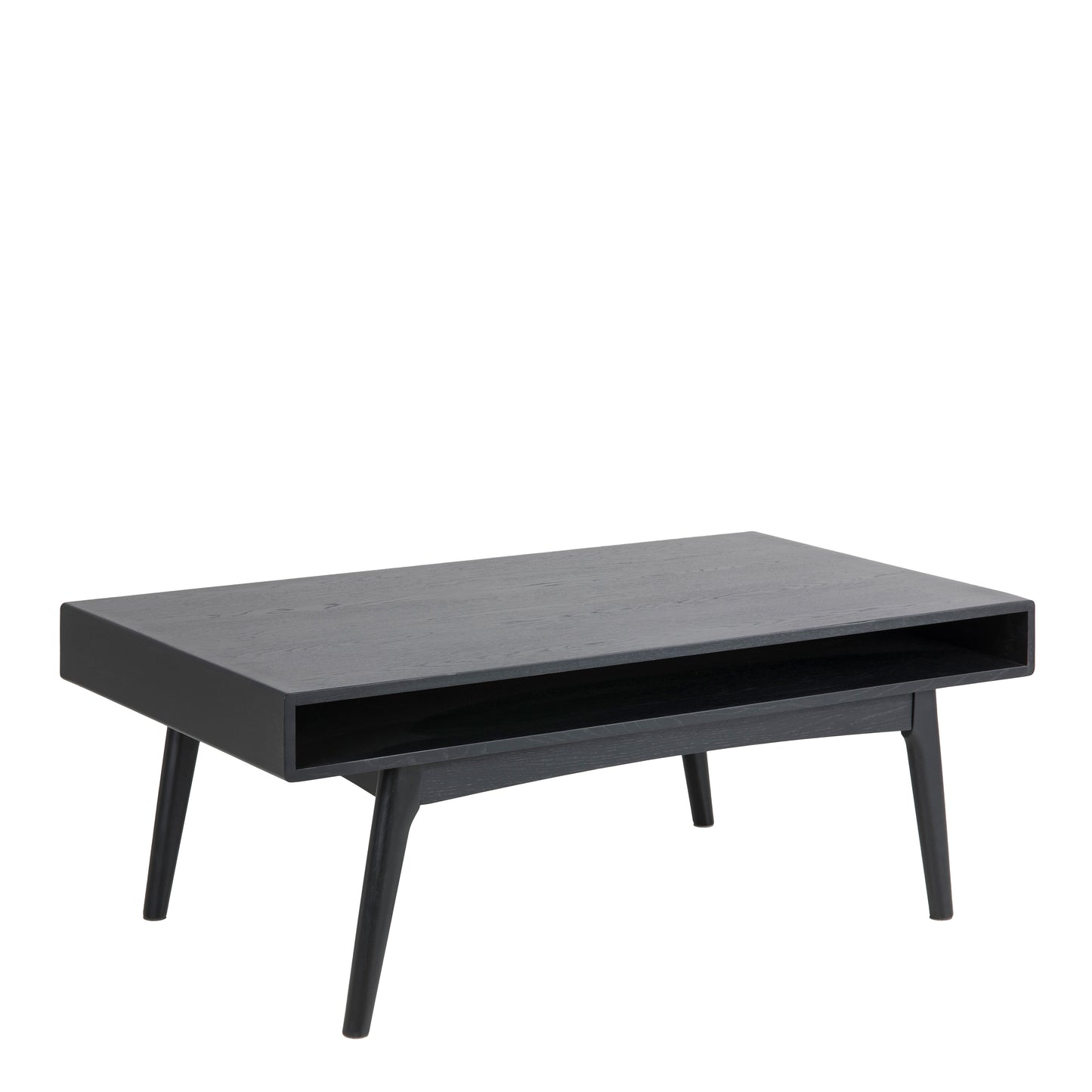 Echo Coffee Table with Open Shelf in Black