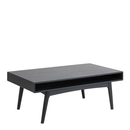 Echo Coffee Table with Open Shelf in Black